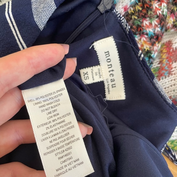 Striped jump suit with leg slits and pockets - Picture 7 of 7